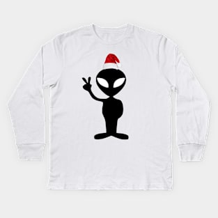 Christmas Alien Kids Long Sleeve T-Shirt